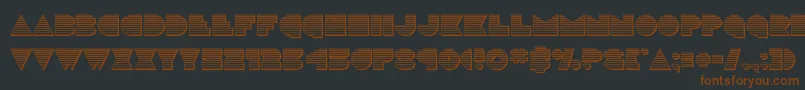 discodeckchrome Font – Brown Fonts on Black Background