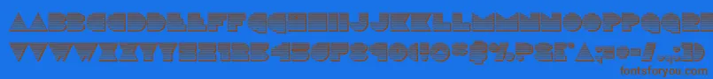 discodeckchrome Font – Brown Fonts on Blue Background