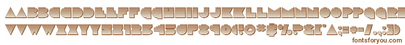 discodeckchrome Font – Brown Fonts on White Background