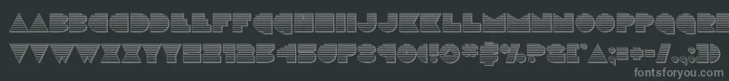 フォントdiscodeckchrome – 黒い背景に灰色の文字