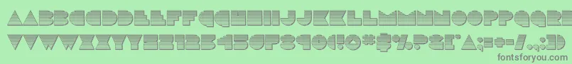 discodeckchrome Font – Gray Fonts on Green Background