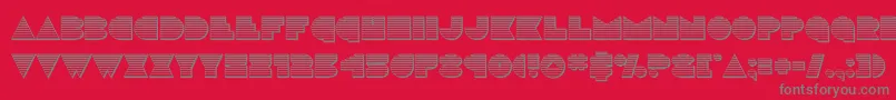 discodeckchrome Font – Gray Fonts on Red Background