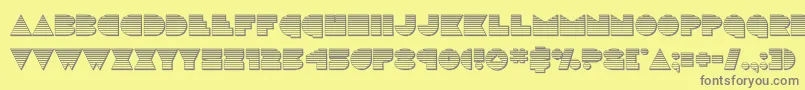 discodeckchrome Font – Gray Fonts on Yellow Background