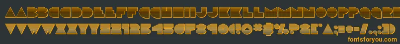 Czcionka discodeckchrome – pomarańczowe czcionki na czarnym tle
