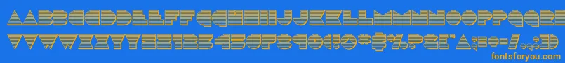 discodeckchrome Font – Orange Fonts on Blue Background