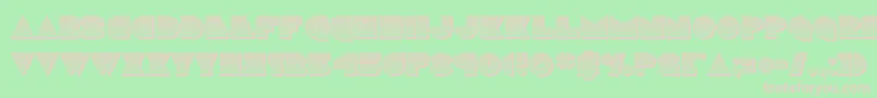 discodeckchrome Font – Pink Fonts on Green Background
