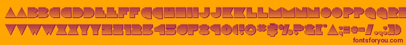 discodeckchrome Font – Purple Fonts on Orange Background