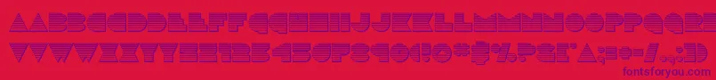 discodeckchrome Font – Purple Fonts on Red Background