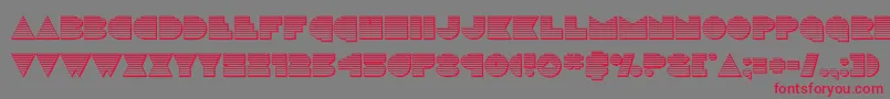 discodeckchrome Font – Red Fonts on Gray Background