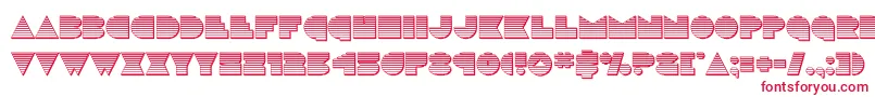 discodeckchrome-fontti – punaiset fontit valkoisella taustalla