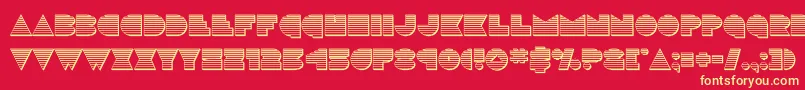 discodeckchrome Font – Yellow Fonts on Red Background