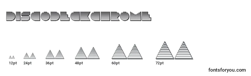 Размеры шрифта Discodeckchrome (125161)