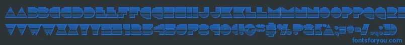 discodeckchrome Font – Blue Fonts on Black Background