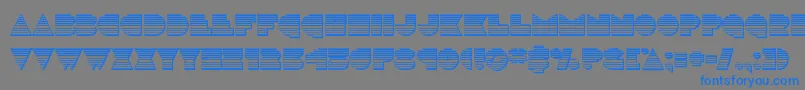 フォントdiscodeckchrome – 灰色の背景に青い文字