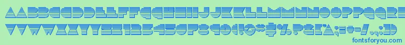 フォントdiscodeckchrome – 青い文字は緑の背景です。