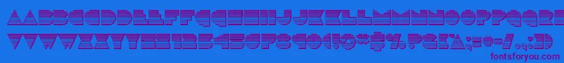 discodeckchrome Font – Purple Fonts on Blue Background