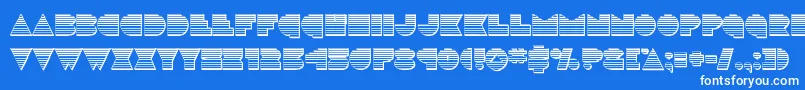 discodeckchrome Font – White Fonts on Blue Background