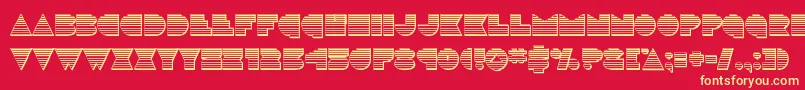 discodeckchrome Font – Yellow Fonts on Red Background