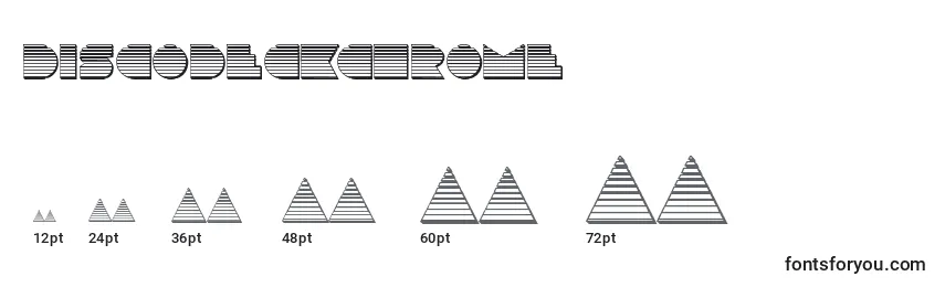 Размеры шрифта Discodeckchrome (125162)