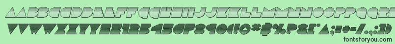 discodeckchromeital Font – Black Fonts on Green Background