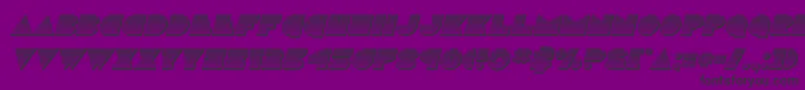 discodeckchromeital Font – Black Fonts on Purple Background