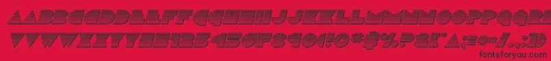 fuente discodeckchromeital – Fuentes Negras Sobre Fondo Rojo