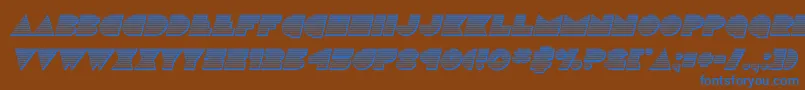 discodeckchromeital Font – Blue Fonts on Brown Background