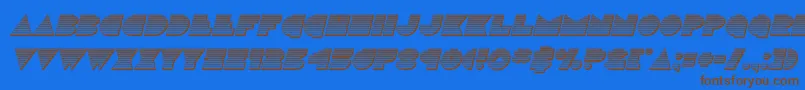 discodeckchromeital Font – Brown Fonts on Blue Background