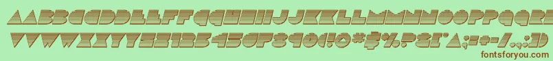 discodeckchromeital Font – Brown Fonts on Green Background