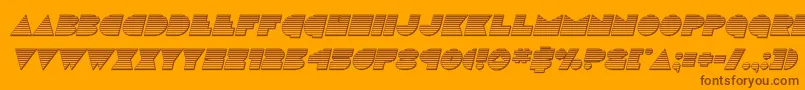 discodeckchromeital Font – Brown Fonts on Orange Background