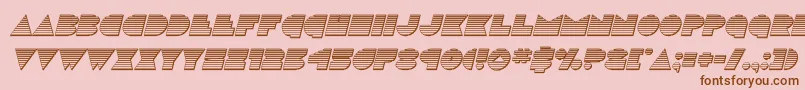 discodeckchromeital Font – Brown Fonts on Pink Background