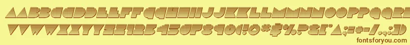 discodeckchromeital Font – Brown Fonts on Yellow Background