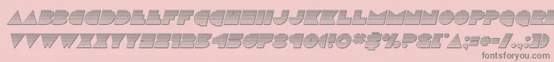 discodeckchromeital Font – Gray Fonts on Pink Background