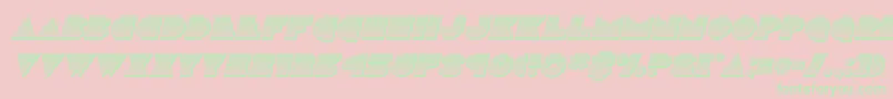 discodeckchromeital Font – Green Fonts on Pink Background