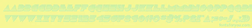 discodeckchromeital Font – Green Fonts on Yellow Background