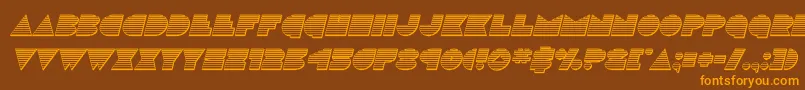 discodeckchromeital Font – Orange Fonts on Brown Background