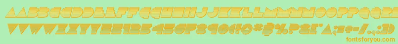discodeckchromeital Font – Orange Fonts on Green Background