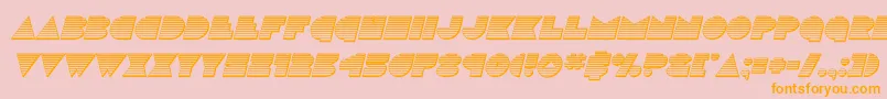 discodeckchromeital Font – Orange Fonts on Pink Background