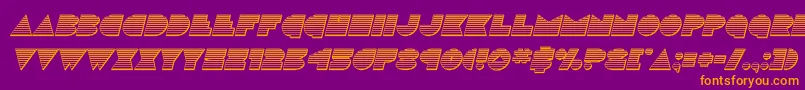 discodeckchromeital Font – Orange Fonts on Purple Background
