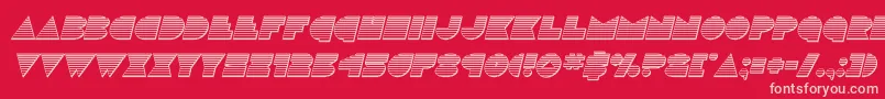 discodeckchromeital-Schriftart – Rosa Schriften auf rotem Hintergrund