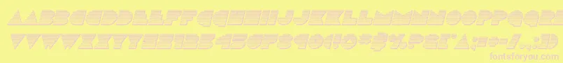 discodeckchromeital Font – Pink Fonts on Yellow Background