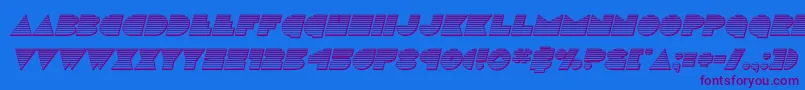discodeckchromeital Font – Purple Fonts on Blue Background