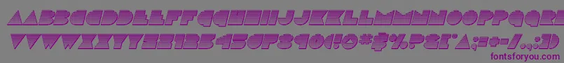 discodeckchromeital Font – Purple Fonts on Gray Background