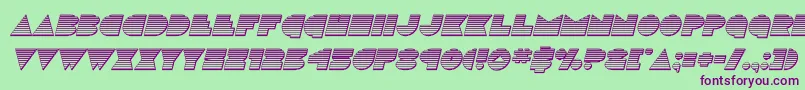discodeckchromeital Font – Purple Fonts on Green Background