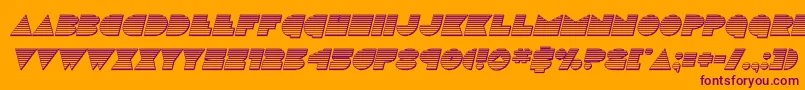 discodeckchromeital Font – Purple Fonts on Orange Background