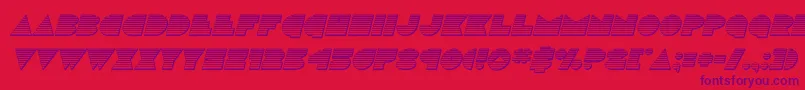 Police discodeckchromeital – polices violettes sur fond rouge