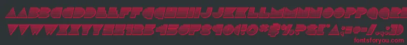 discodeckchromeital-Schriftart – Rote Schriften auf schwarzem Hintergrund