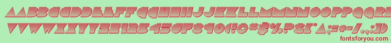 discodeckchromeital Font – Red Fonts on Green Background
