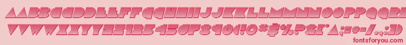 discodeckchromeital Font – Red Fonts on Pink Background