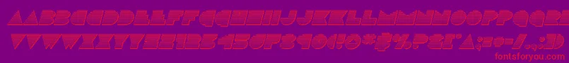 フォントdiscodeckchromeital – 紫の背景に赤い文字